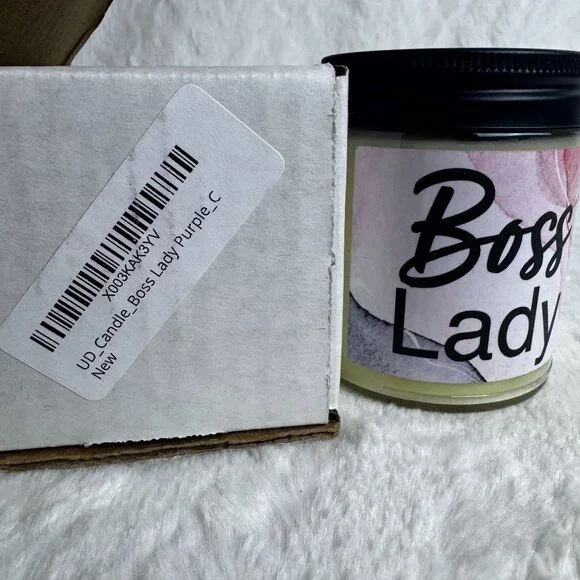 Boss Lady Scented Candle 8oz Glass Jar With Lid By Uniqli Decor - Picture 3 of 4